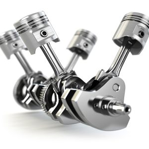 V4 engine's pistons